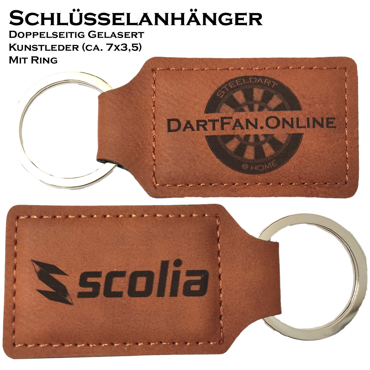 Schlüsselanhänger DartFan.online and Scolia